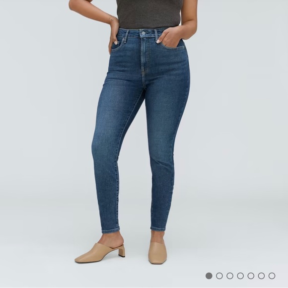 ⭐️ 2/$100⭐️Everlane the curvy high rise skinny jeans Size 33 (Fits 14-16) - Picture 1 of 8